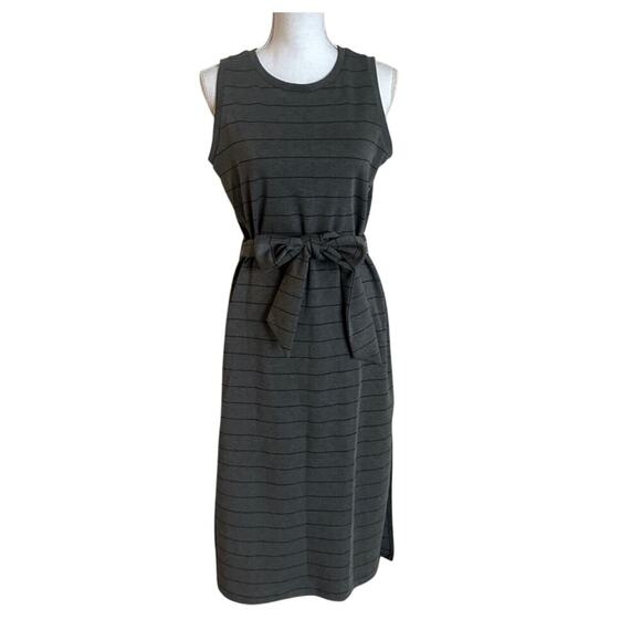 Banana Republic Dresses & Skirts - Banana Republic GRAY&BLK STRIPS CLASSIC WORK CASUAL  MAXI DRESS SIZE M